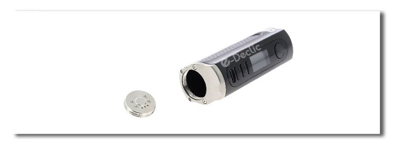 cigarette-electronique-batterie-grus-100w-trappe-accus-ouvert-lost-vape-E-Declic